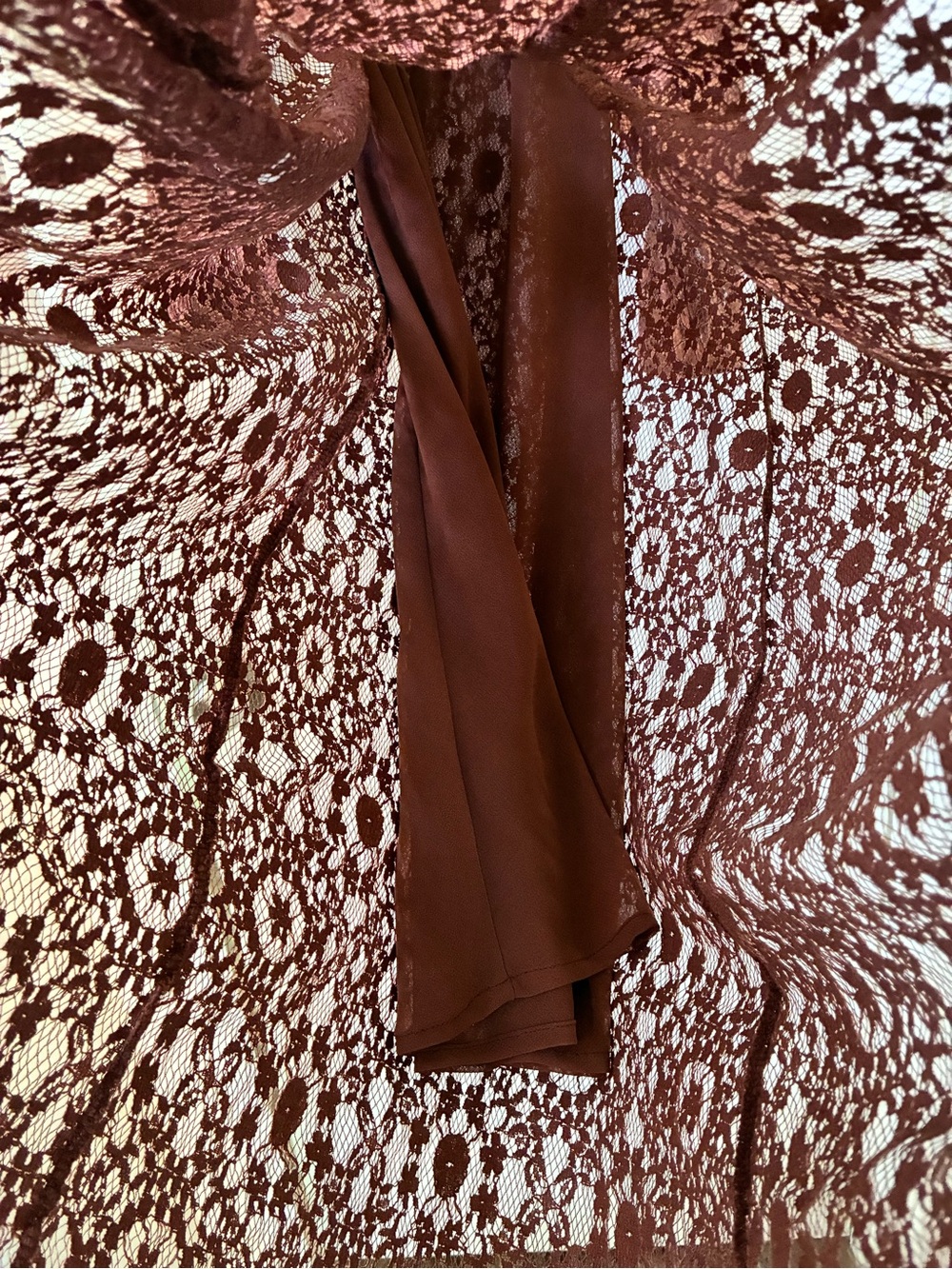 Zara Long-Sleeve Lace Maxi Dress in Dusty Rose - Picture 7 of 7
